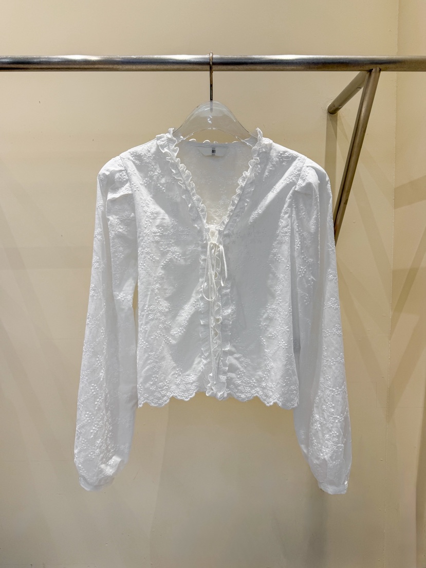 81 MARKET-L東大門㊣實拍女裝新款職業推薦25秋冬襯衫蕾絲衫81 MARKET-L襯衫/蕾絲衫