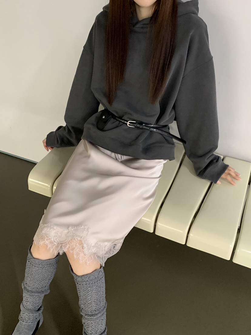 RIVER RAIN東大門㊣代購女裝新款熱賣半身裙中短裙蕾絲絲質RIVER RAIN半身裙/中短裙