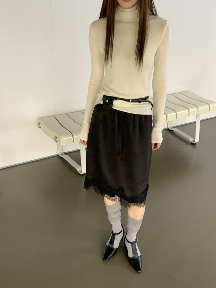 RIVER RAIN東大門㊣代購女裝新款熱賣半身裙中短裙蕾絲絲質RIVER RAIN半身裙/中短裙