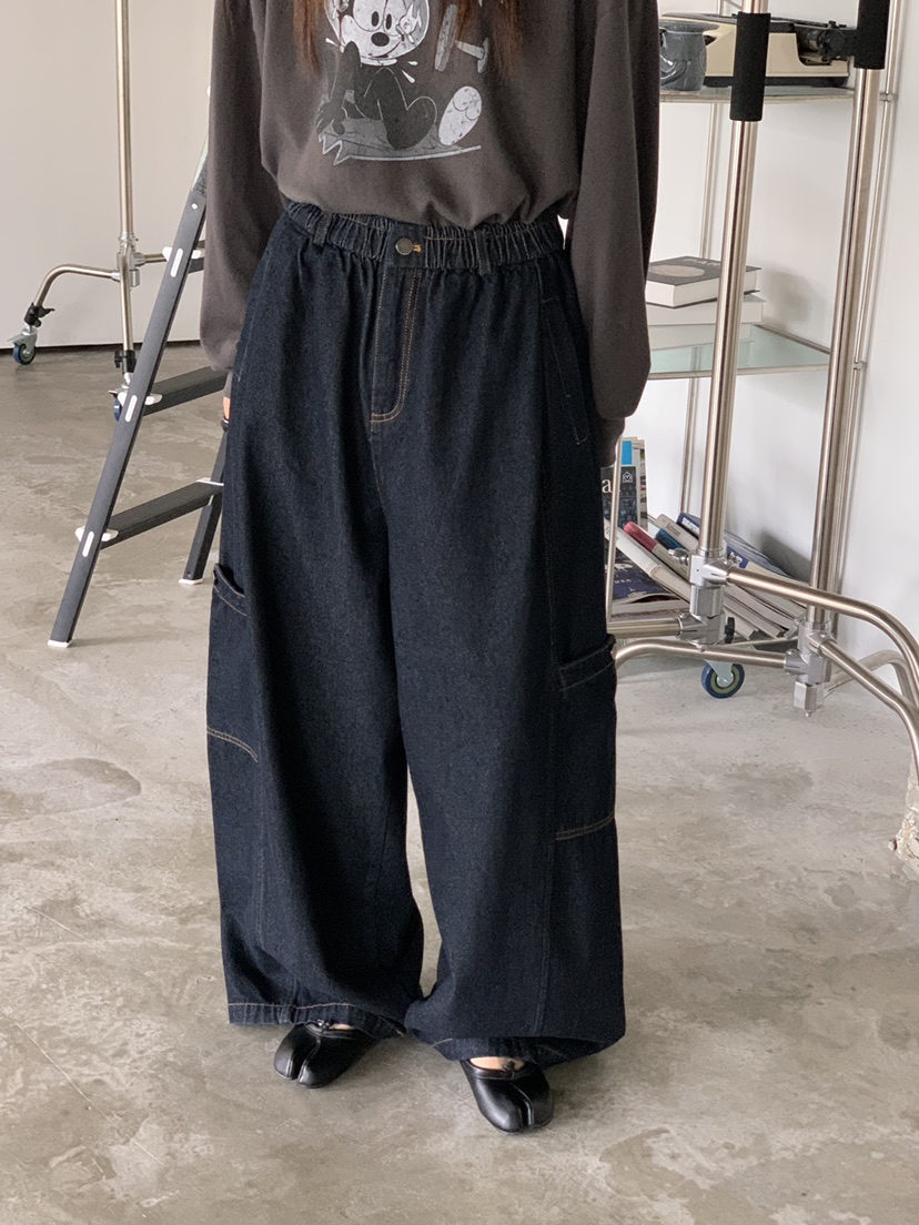 RIVER RAIN東大門㊣代購女裝新款人氣休閑推薦牛仔褲寬松牛仔RIVER RAIN牛仔褲