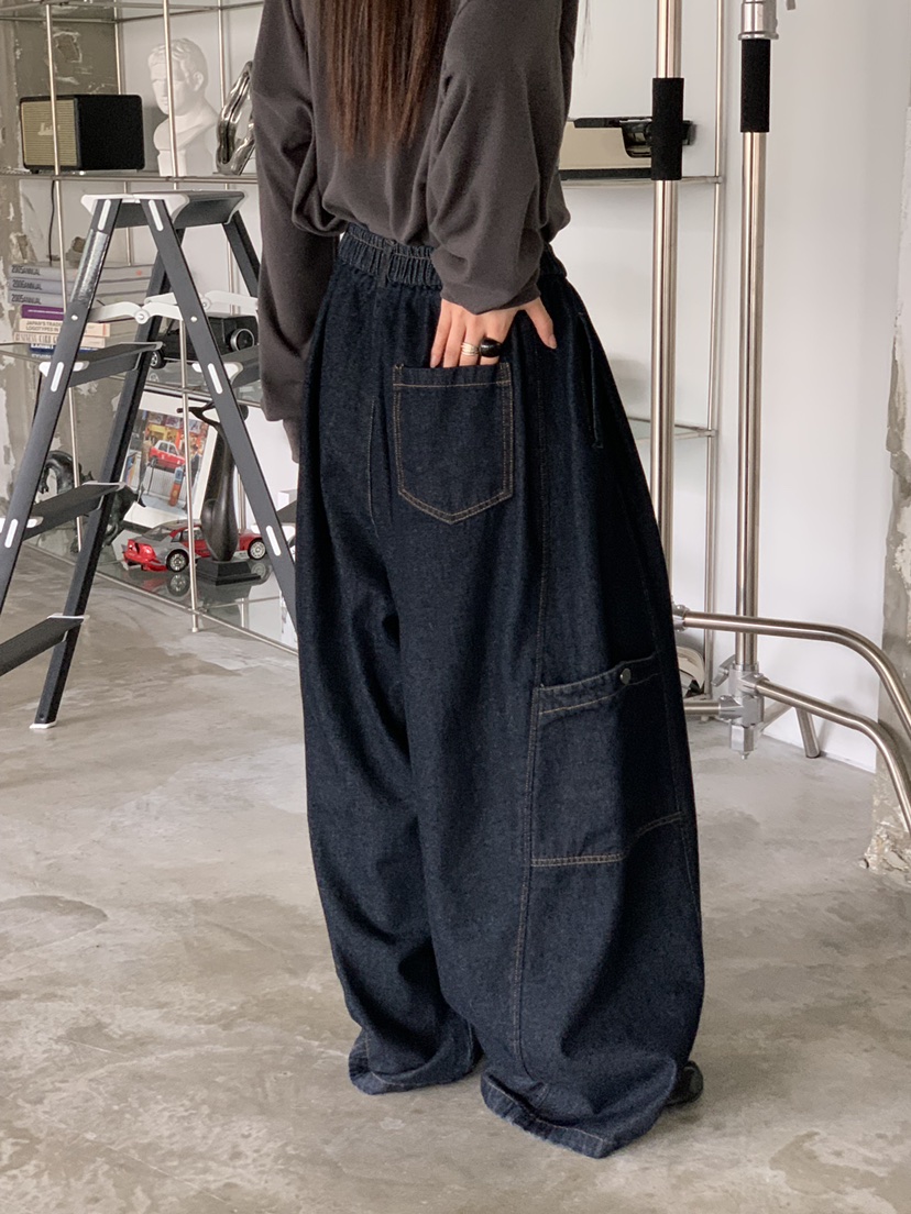 RIVER RAIN東大門㊣代購女裝新款人氣休閑推薦牛仔褲寬松牛仔RIVER RAIN牛仔褲