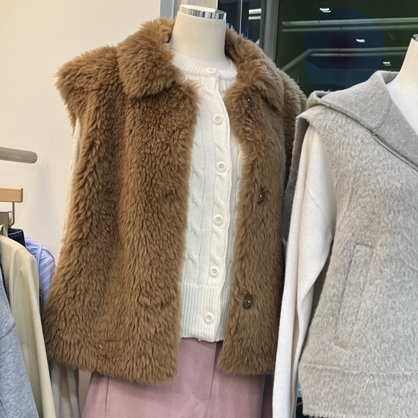AFTERGLOW韓國代購㊣女士新品25秋冬真品熱賣休閑職業時尚馬甲AFTERGLOW馬甲圖色2