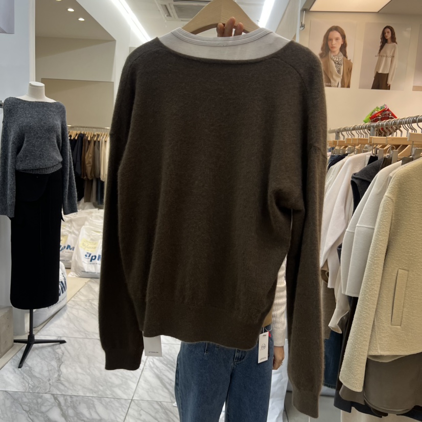 AFTERGLOW韓國直郵㊣女裝新品25秋冬推薦人氣針織衫不含內搭AFTERGLOW針織衫