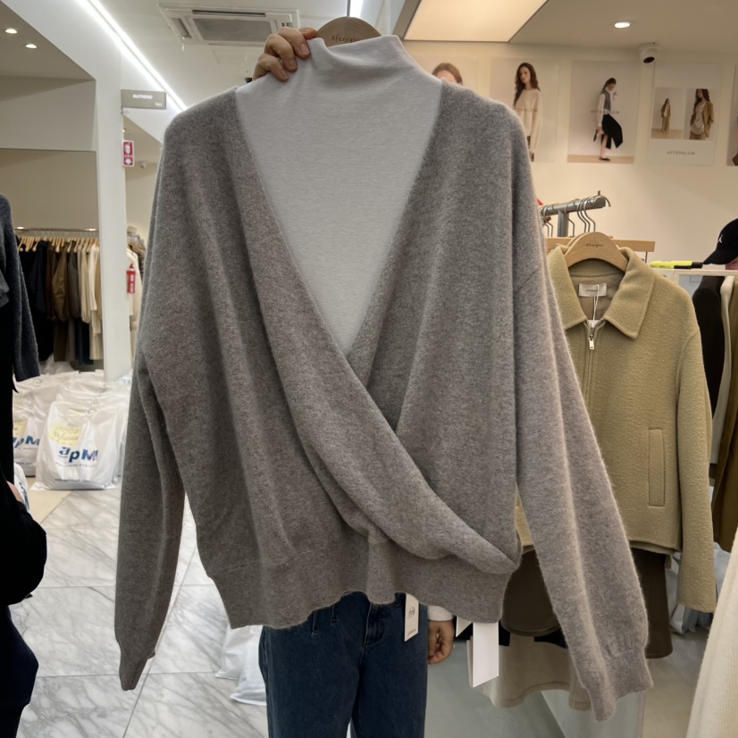 AFTERGLOW韓國直郵㊣女裝新品25秋冬推薦人氣針織衫不含內搭AFTERGLOW針織衫圖色2