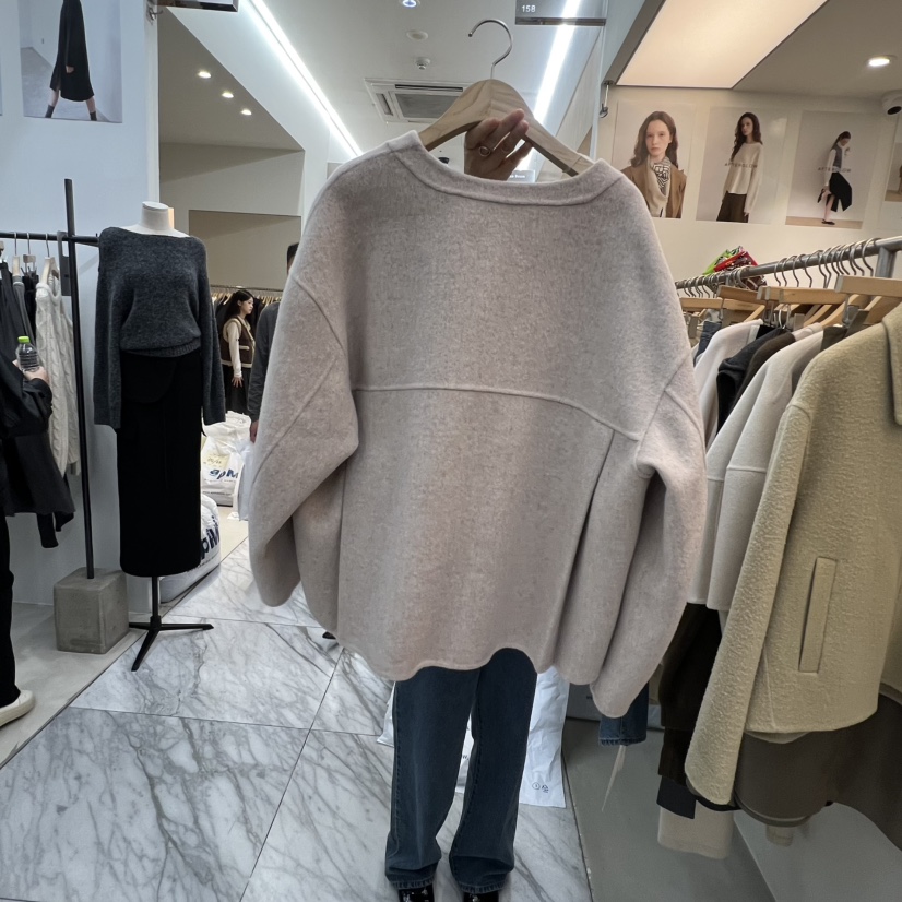 AFTERGLOW東大門㊣代購女士新品推薦職業時尚真品夾克V領手工AFTERGLOW夾克