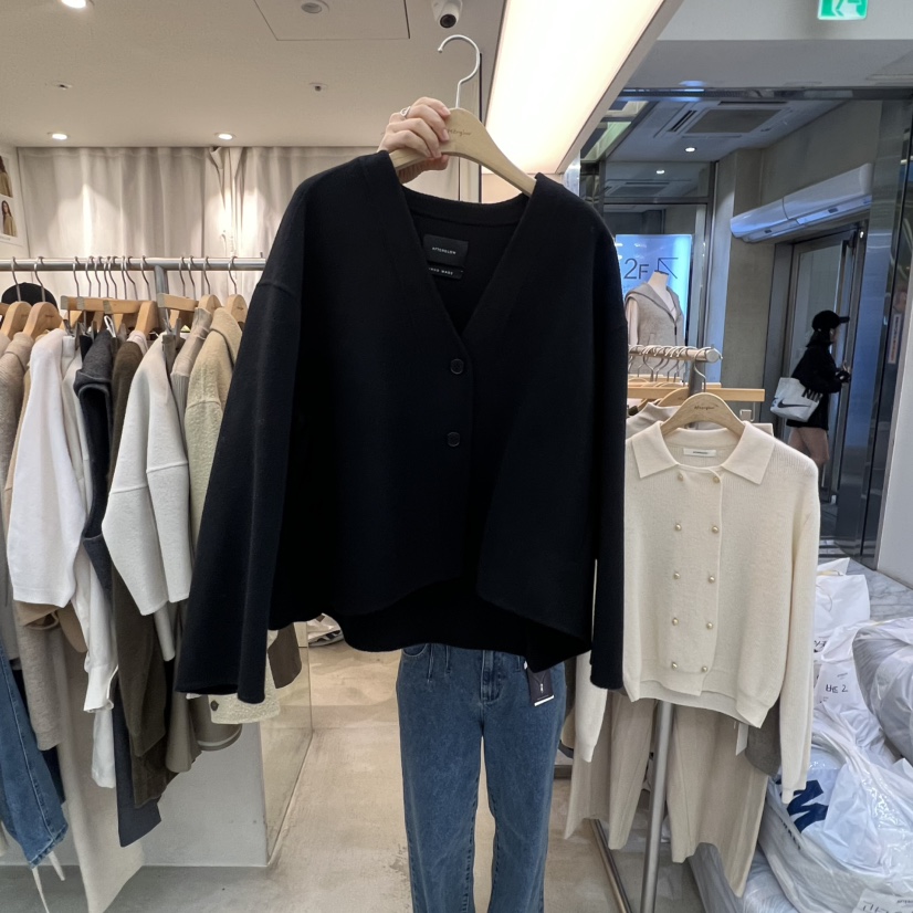AFTERGLOW東大門㊣代購女士新品推薦職業時尚真品夾克V領手工AFTERGLOW夾克
