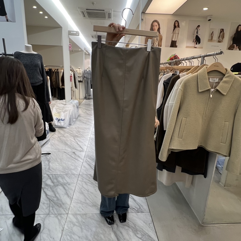 AFTERGLOW東大門㊣實拍女裝新款熱賣時尚人氣半身裙中短裙皮革AFTERGLOW半身裙/中短裙