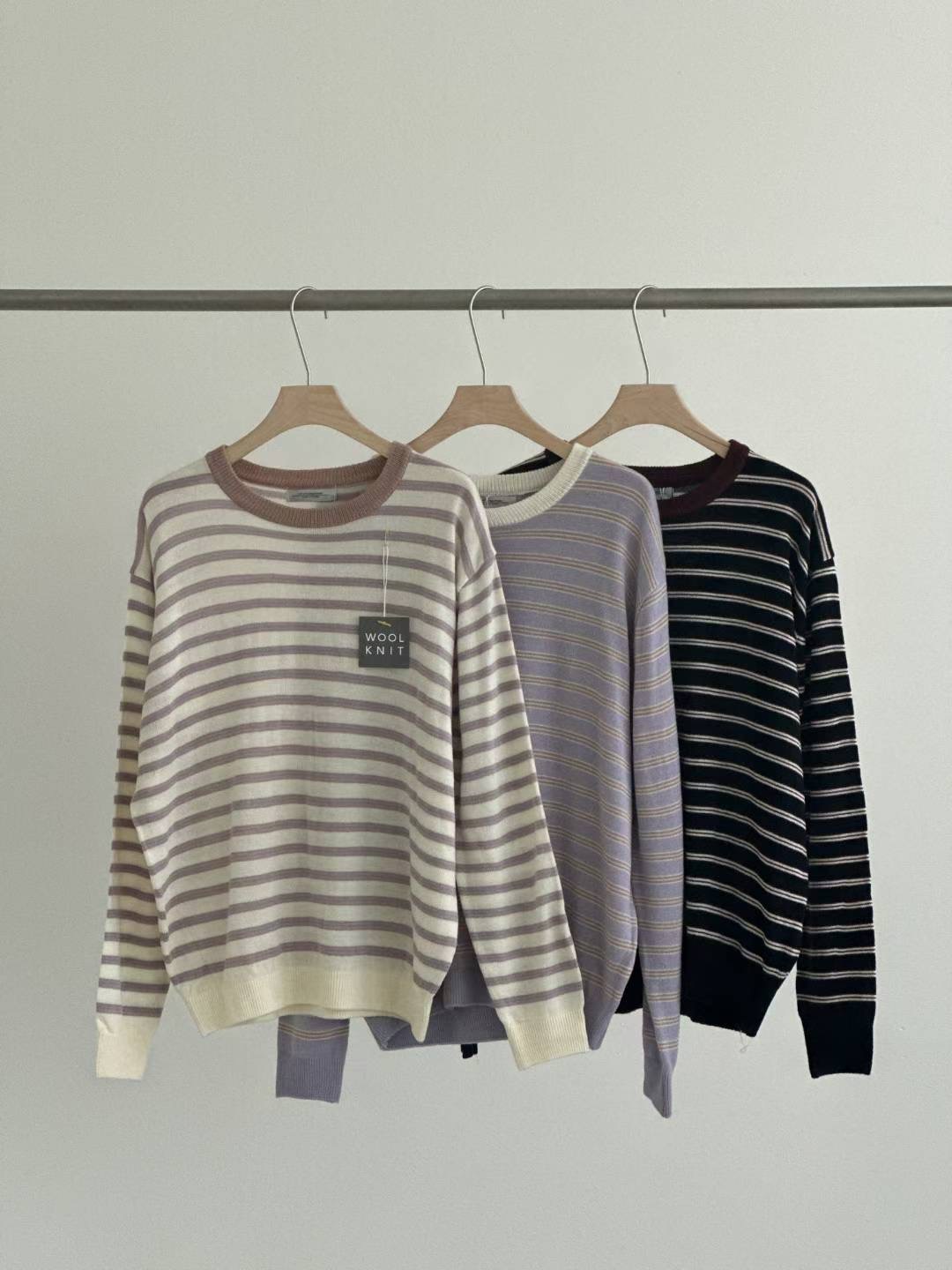 MUSTBE韓國代購㊣女裝新品25秋冬時尚熱賣真品推薦休閑長袖T恤MUSTBE長袖T恤圖色3左三色