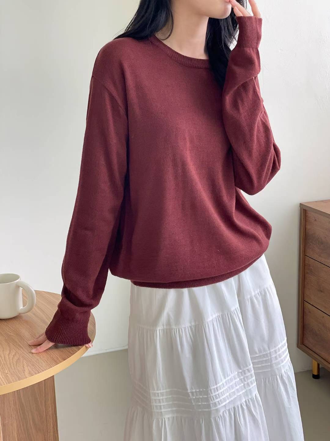 MUSTBE韓國代購㊣女裝新款真品人氣時尚休閑25秋冬熱賣長袖T恤MUSTBE長袖T恤圖色6