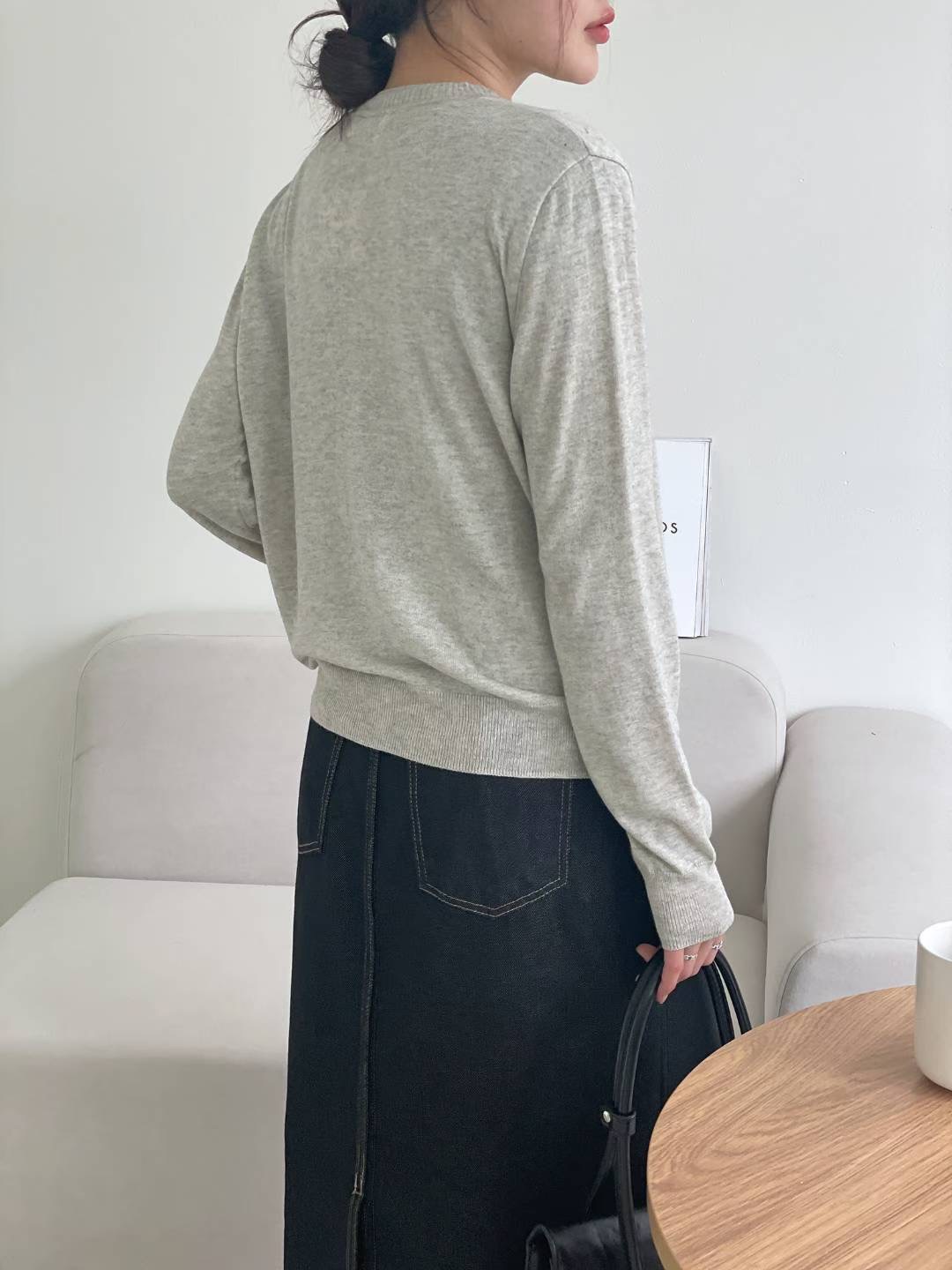 MUSTBE韓國直郵㊣女士新款時尚人氣職業真品推薦針織衫開衫MUSTBE針織衫