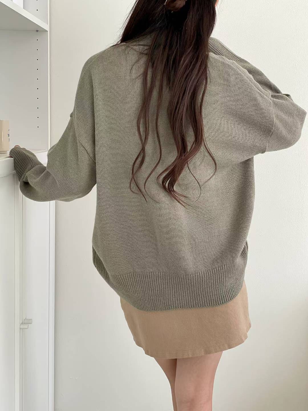 MUSTBE東大門㊣直郵女裝新款推薦25秋冬針織衫不含內搭開衫MUSTBE針織衫