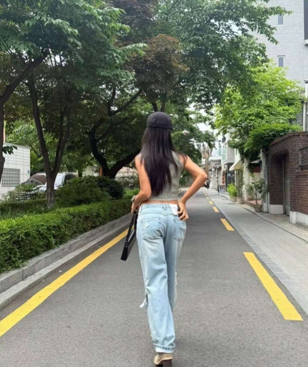 L@BOR-레이버-T東大門㊣代購女裝新款休閑熱賣人氣牛仔褲L@BOR牛仔褲