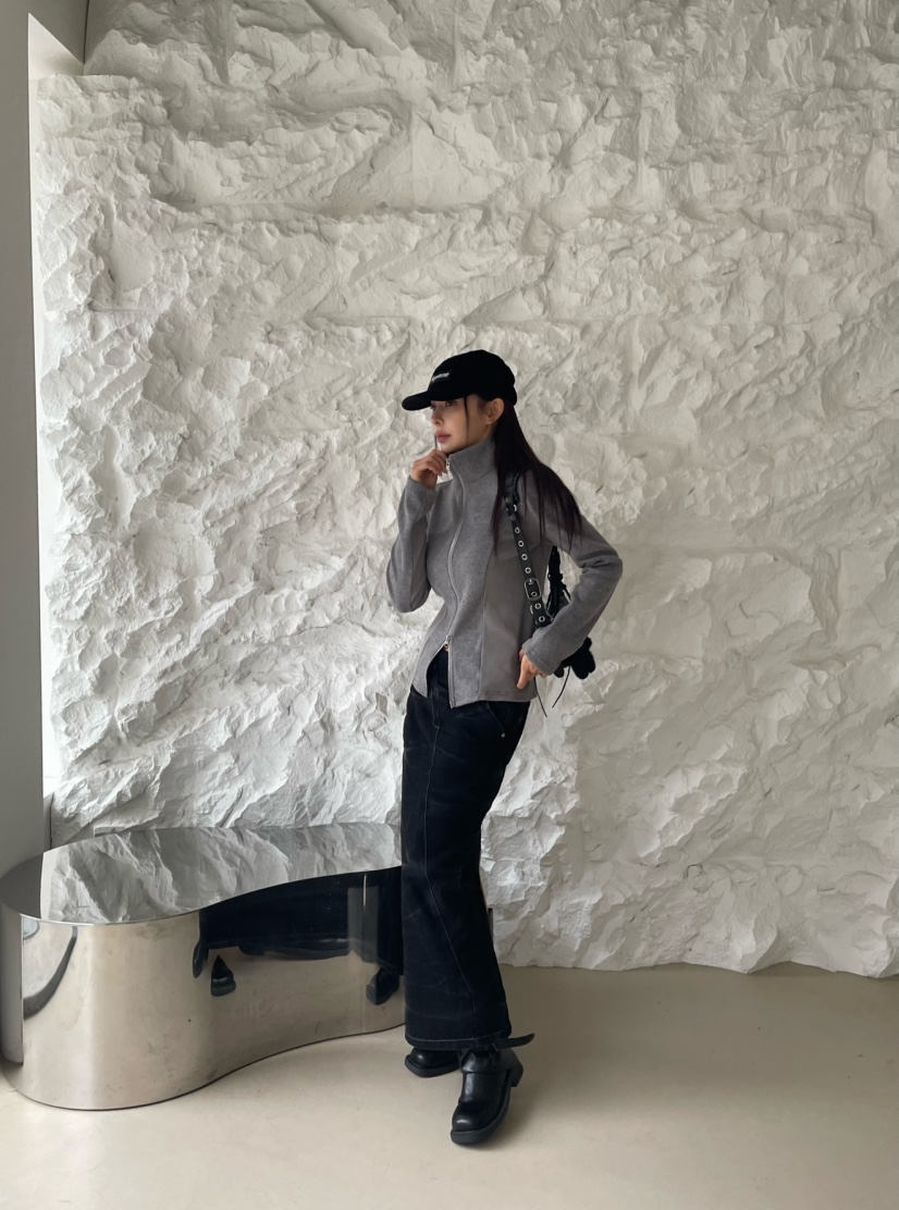 REIZ韓國代購㊣女裝新品人氣熱賣真品休閑職業時尚夾克羊毛REIZ夾克