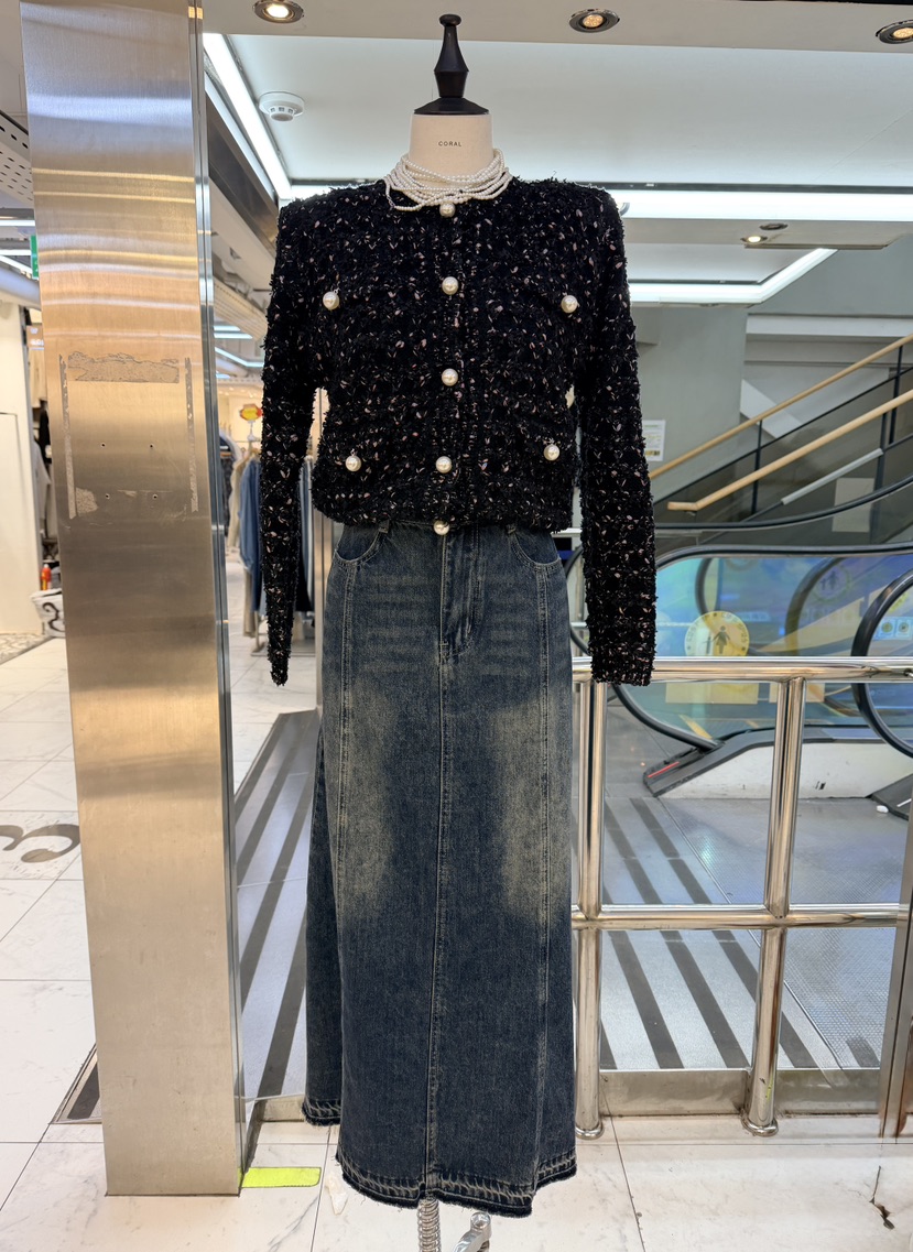 CORAL韓國直郵㊣女裝新品時尚職業真品熱賣25秋冬人氣休閑長裙CORAL長裙