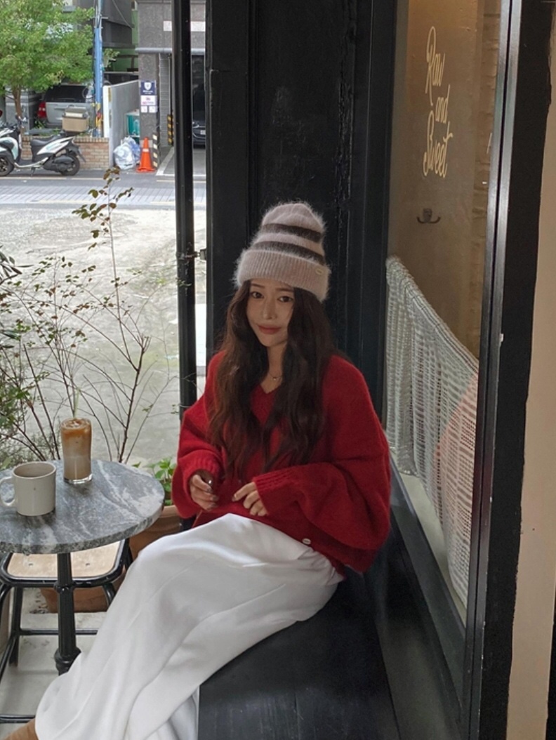 LIKEVAM東大門㊣代購女士新款人氣休閑25秋冬推薦帽子安哥拉LIKEVAM帽子