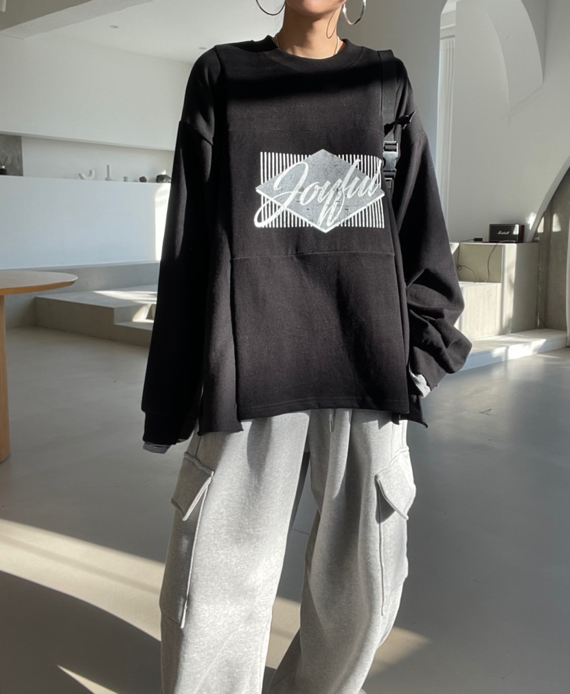 REIZ韓國直郵㊣女裝新品25秋冬推薦時尚休閑熱賣真品長袖T恤REIZ長袖T恤