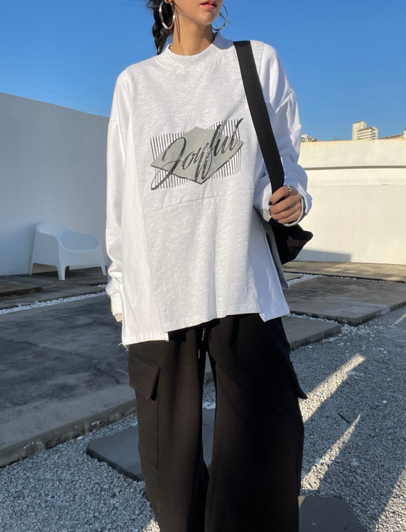 REIZ韓國直郵㊣女裝新品25秋冬推薦時尚休閑熱賣真品長袖T恤REIZ長袖T恤