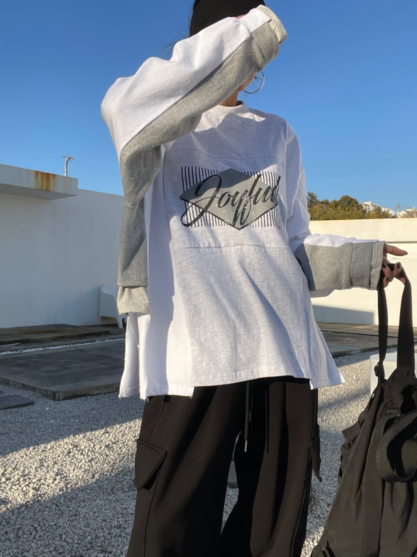 REIZ韓國直郵㊣女裝新品25秋冬推薦時尚休閑熱賣真品長袖T恤REIZ長袖T恤