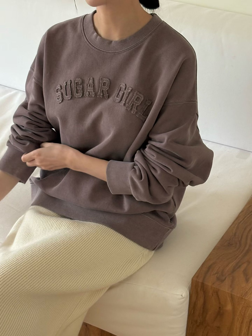 BINUS東大門㊣代購女裝新款時尚職業休閑人氣25秋冬熱賣衛衣BINUS衛衣圖色2