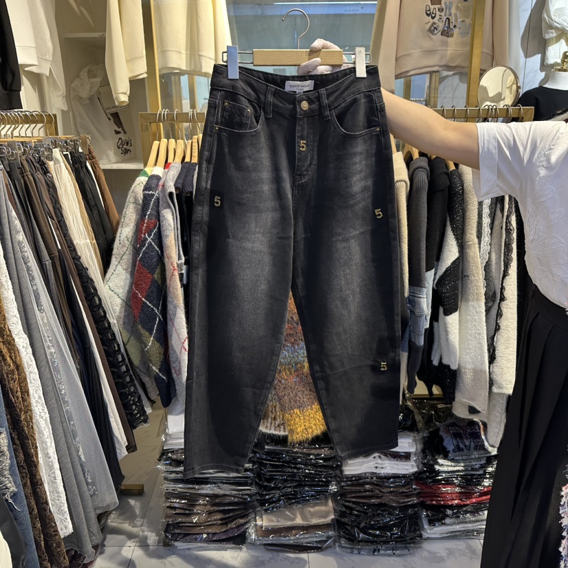 COCO HOLIC東大門㊣實拍女士新款職業25秋冬真品人氣牛仔褲COCO HOLIC牛仔褲圖色1