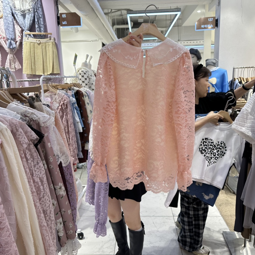 MS東大門㊣直郵女裝新品推薦職業人氣時尚真品25秋冬襯衫蕾絲衫MS襯衫/蕾絲衫