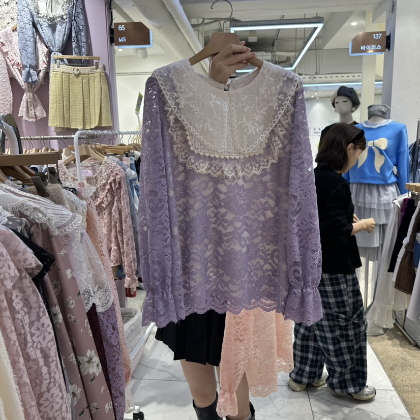MS東大門㊣直郵女裝新品推薦職業人氣時尚真品25秋冬襯衫蕾絲衫MS襯衫/蕾絲衫