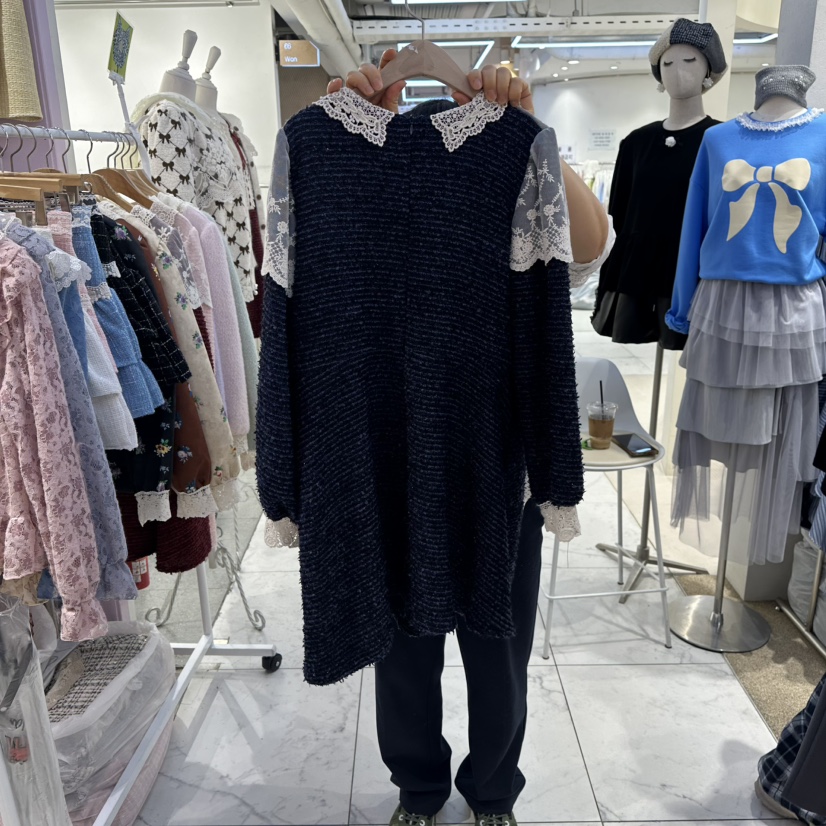 MS韓國代購㊣女士新款時尚真品人氣休閑25秋冬推薦熱賣連衣裙MS連衣裙