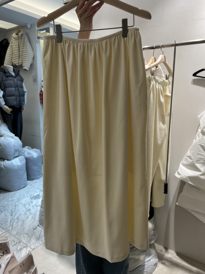 FF韓國代購㊣女士新款25秋冬時尚真品職業半身裙中短裙褶皺FF/SUNDAY半身裙/中短裙