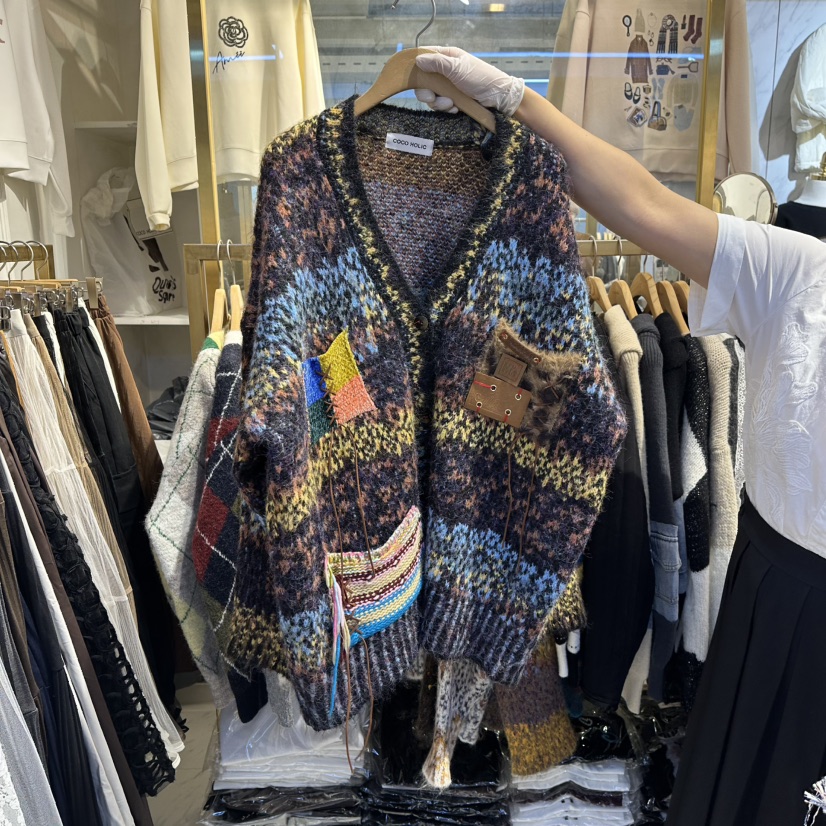 COCO HOLIC韓國直郵㊣女裝新品熱賣25秋冬推薦職業針織衫開衫COCO HOLIC針織衫