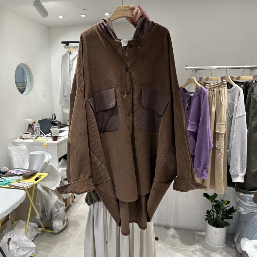 IN KIRA東大門㊣實拍女裝新品人氣職業真品時尚25秋冬夾克連帽IN KIRA夾克圖色2