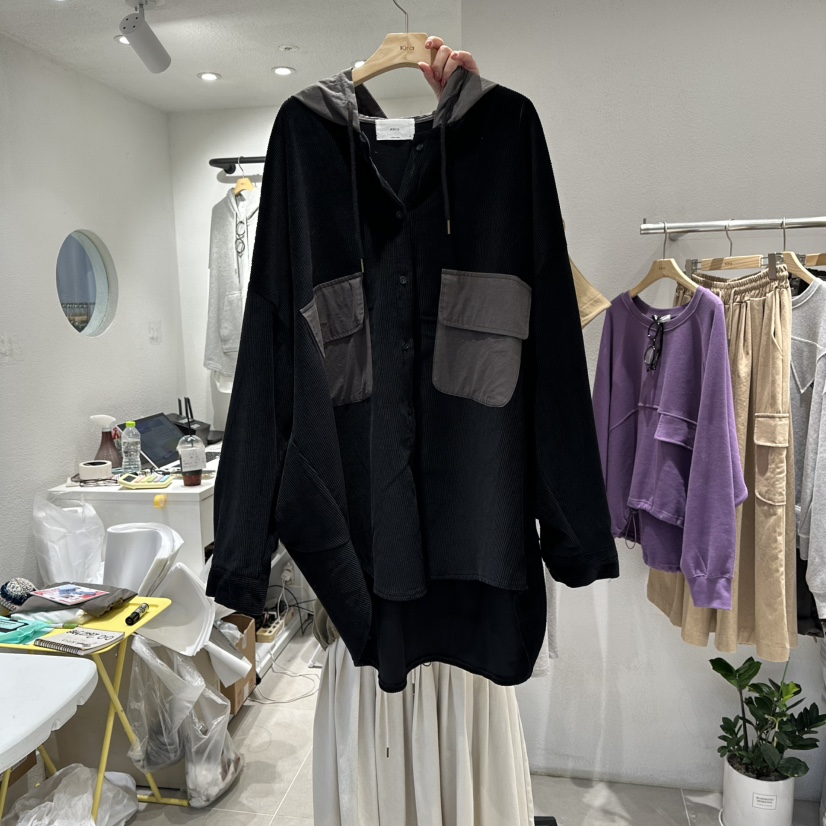 IN KIRA東大門㊣實拍女裝新品人氣職業真品時尚25秋冬夾克連帽IN KIRA夾克圖色3