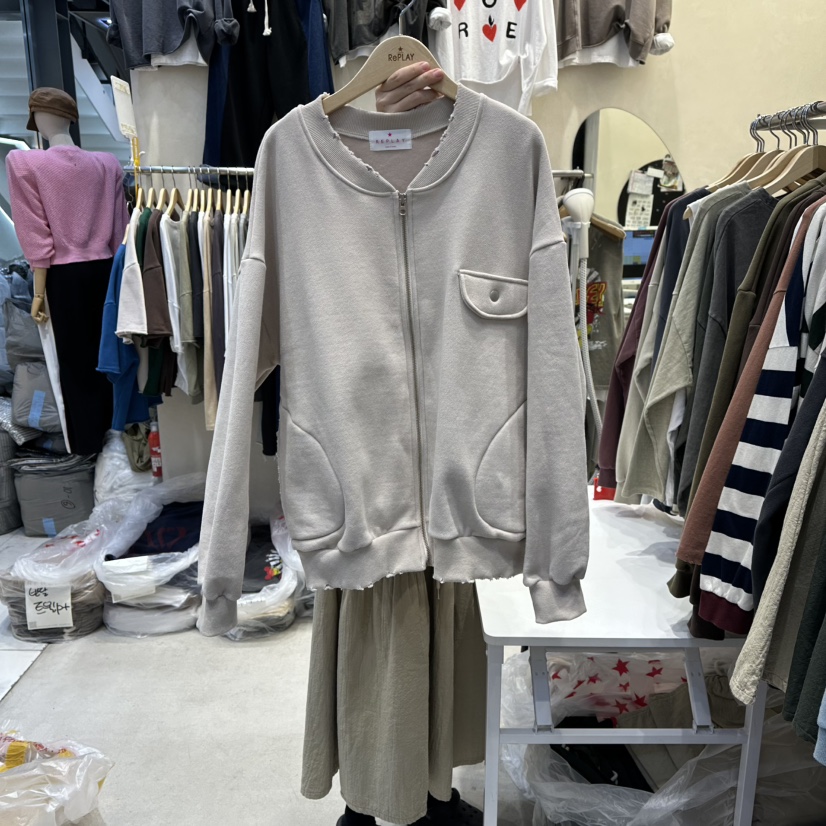 REPLAY東大門㊣直郵女裝新款25秋冬推薦熱賣真品夾克口袋加絨REPLAY夾克
