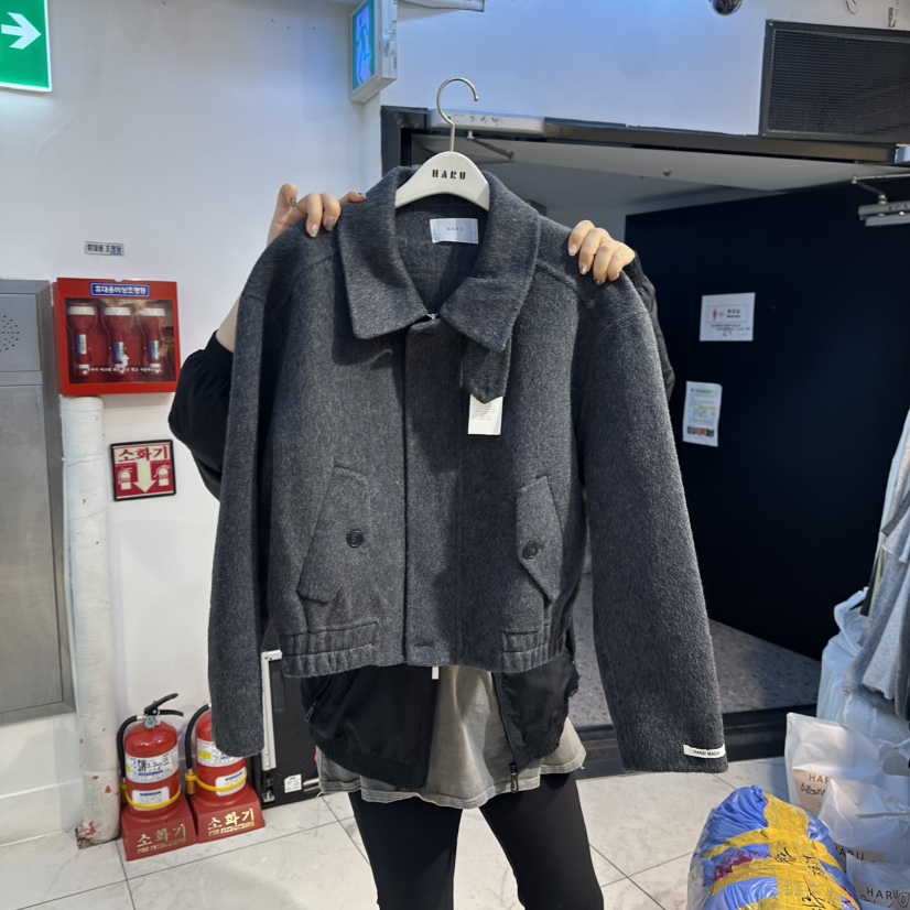 HARU東大門㊣代購女士新品職業熱賣人氣時尚25秋冬夾克手工HARU夾克圖色4