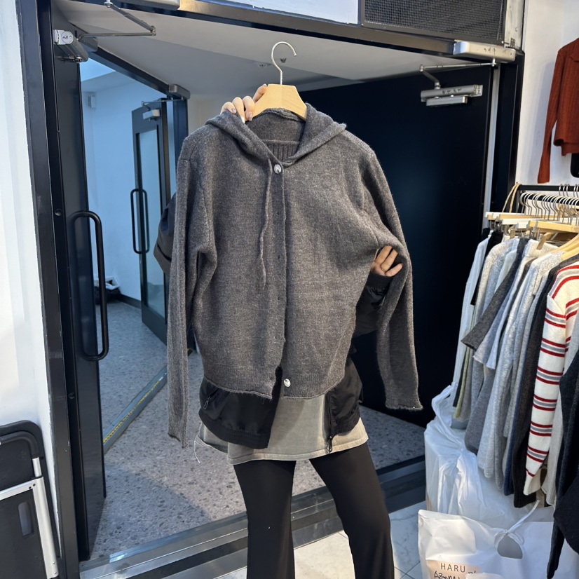 HARU東大門㊣代購女士新品推薦休閑25秋冬套裝兩件套套裝連帽HARU套裝圖色4