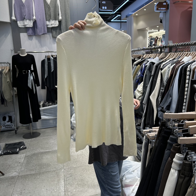 BLOOM韓國代購㊣女裝新品時尚真品25秋冬熱賣推薦長袖T恤羊毛BLOOM-Q長袖T恤圖色2