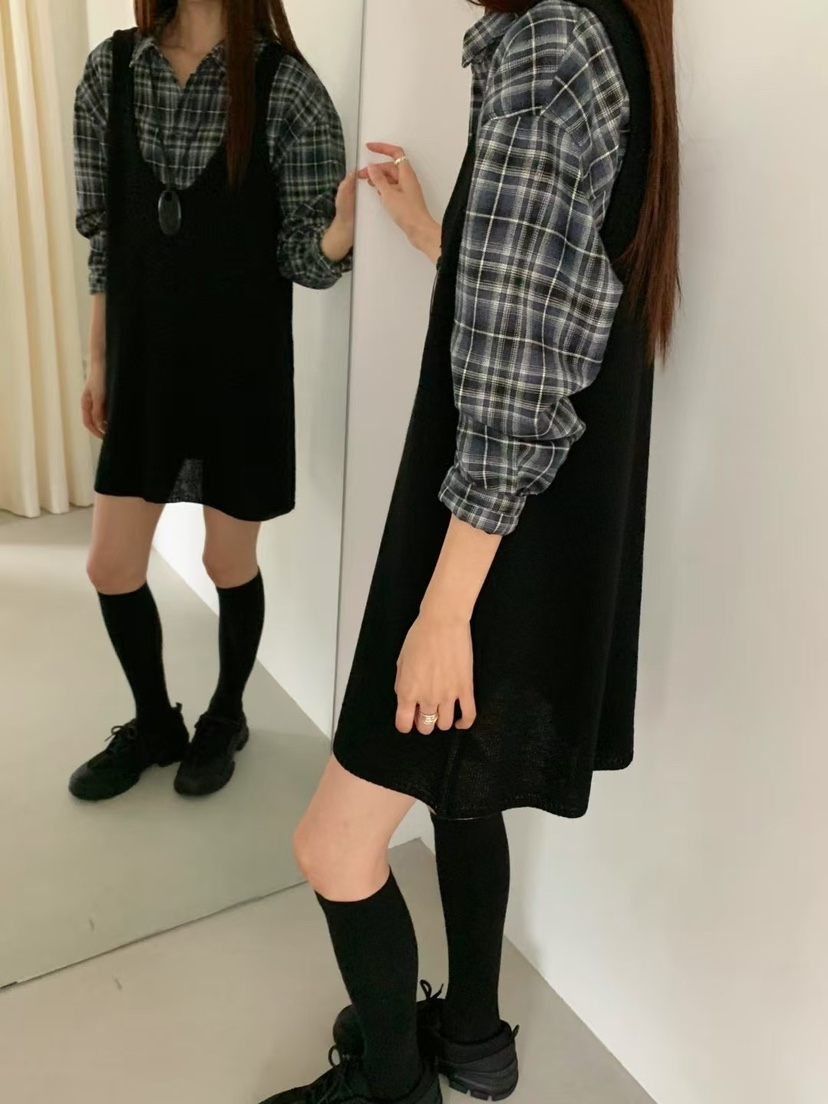ANOU韓國直郵㊣女士新款休閑人氣時尚真品熱賣25秋冬連衣裙ANOU連衣裙