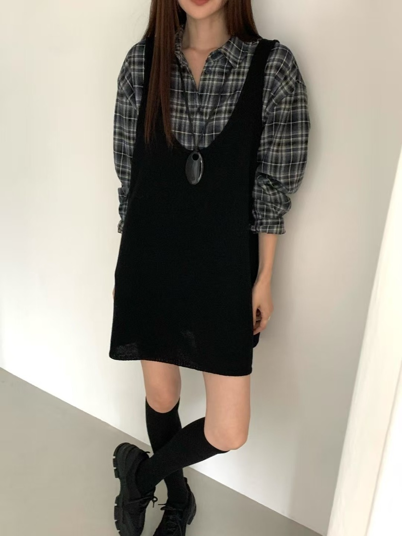 ANOU韓國直郵㊣女士新款休閑人氣時尚真品熱賣25秋冬連衣裙ANOU連衣裙