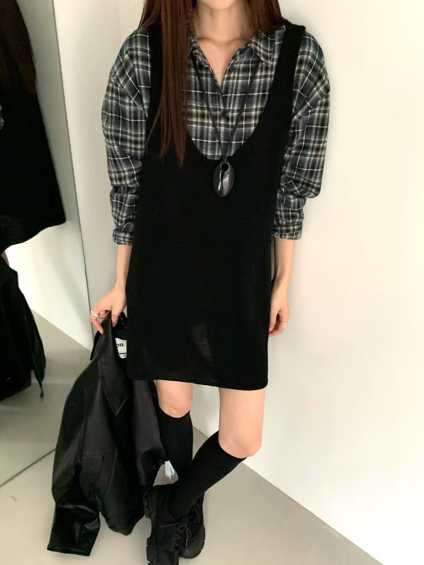 ANOU韓國直郵㊣女士新款休閑人氣時尚真品熱賣25秋冬連衣裙ANOU連衣裙