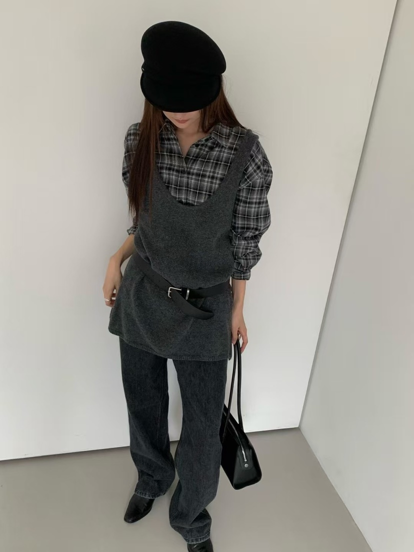 ANOU韓國直郵㊣女士新款休閑人氣時尚真品熱賣25秋冬連衣裙ANOU連衣裙