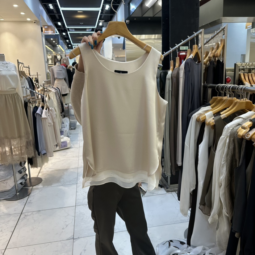 SANS韓國代購㊣女裝新款時尚真品職業25秋冬人氣推薦吊帶背心SANS吊帶/背心圖色2