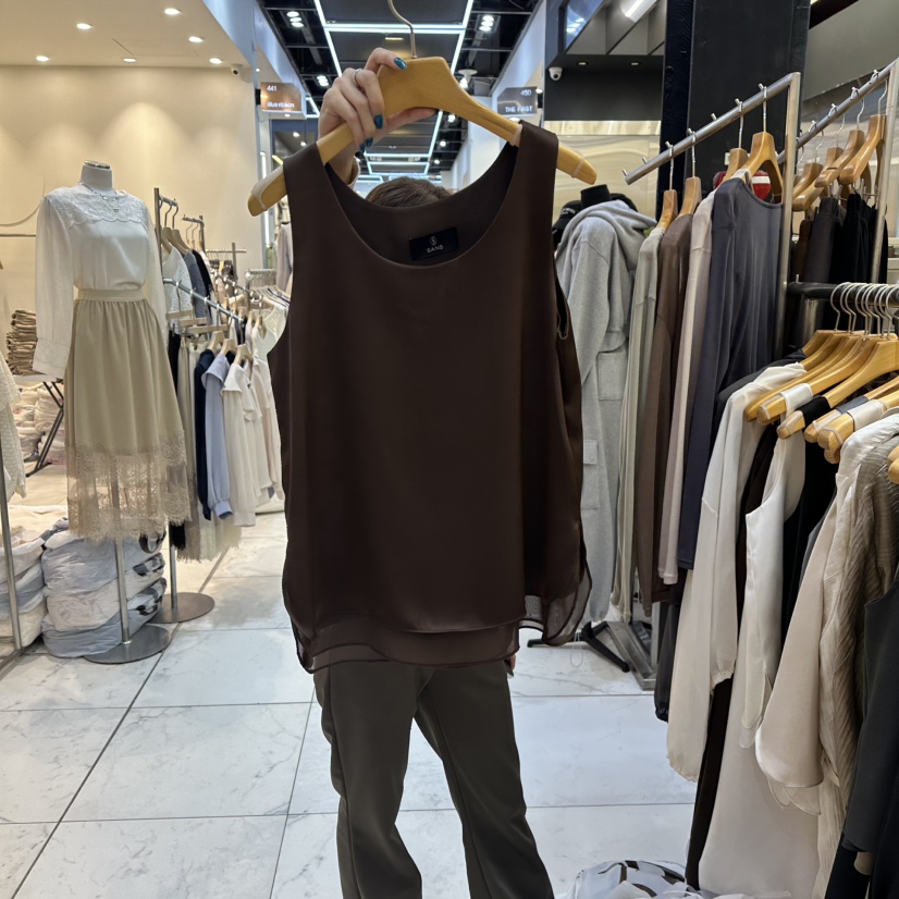 SANS韓國代購㊣女裝新款時尚真品職業25秋冬人氣推薦吊帶背心SANS吊帶/背心圖色5