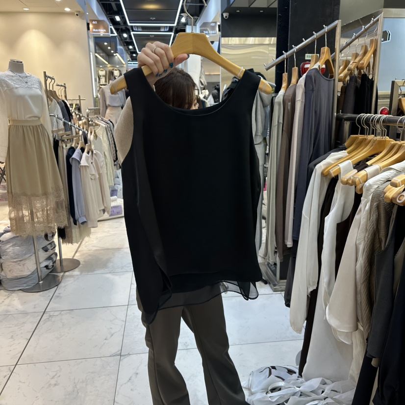 SANS韓國代購㊣女裝新款時尚真品職業25秋冬人氣推薦吊帶背心SANS吊帶/背心圖色6