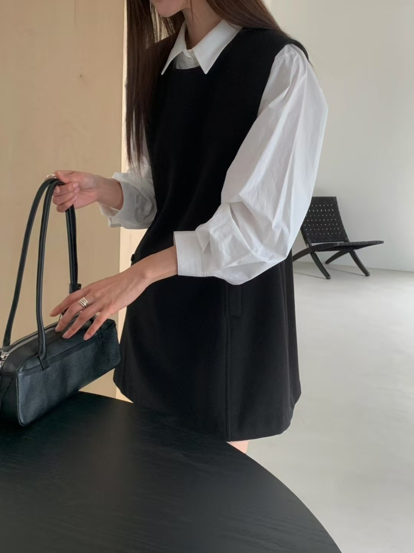 ANOU韓國代購㊣女裝新款人氣真品熱賣25秋冬職業推薦連衣裙ANOU連衣裙