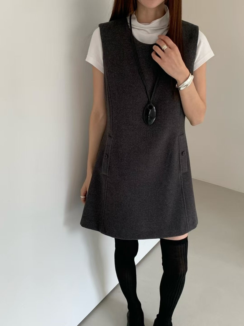 ANOU韓國代購㊣女裝新款人氣真品熱賣25秋冬職業推薦連衣裙ANOU連衣裙