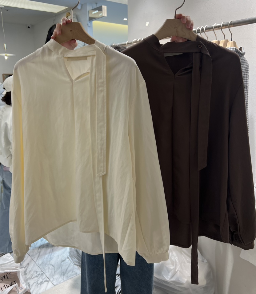 FF東大門㊣代購女士新品人氣真品休閑職業25秋冬襯衫蕾絲衫紐扣FF/SUNDAY襯衫/蕾絲衫