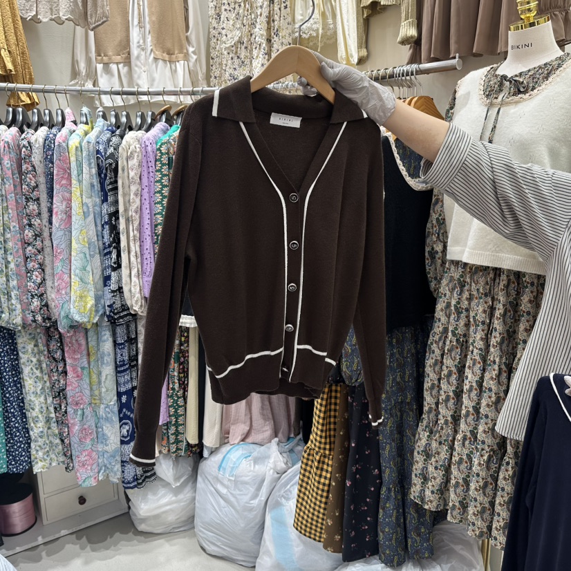 BIKINI東大門㊣實拍女裝新款時尚真品人氣職業休閑熱賣針織衫BIKINI針織衫圖色3