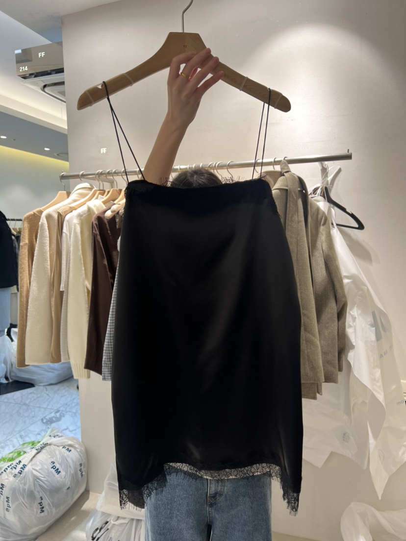 FF東大門㊣實拍女裝新款真品推薦25秋冬人氣休閑吊帶背心蕾絲FF/SUNDAY吊帶/背心圖色3