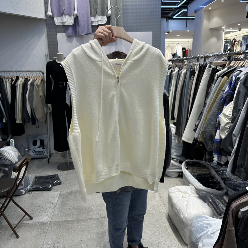 BLOOM東大門㊣實拍女士新品推薦職業時尚熱賣真品休閑馬甲連帽BLOOM-Q馬甲