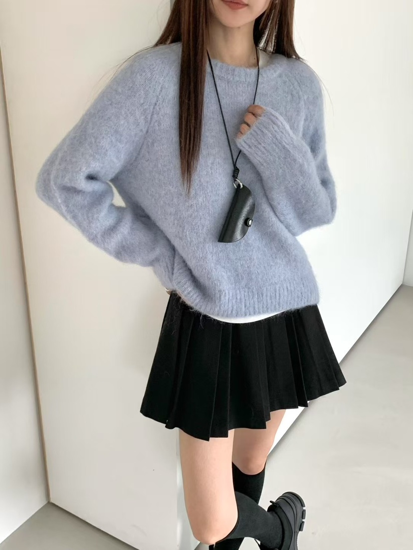ANOU東大門㊣代購女裝新款熱賣25秋冬休閑推薦人氣毛衣羊駝ANOU毛衣