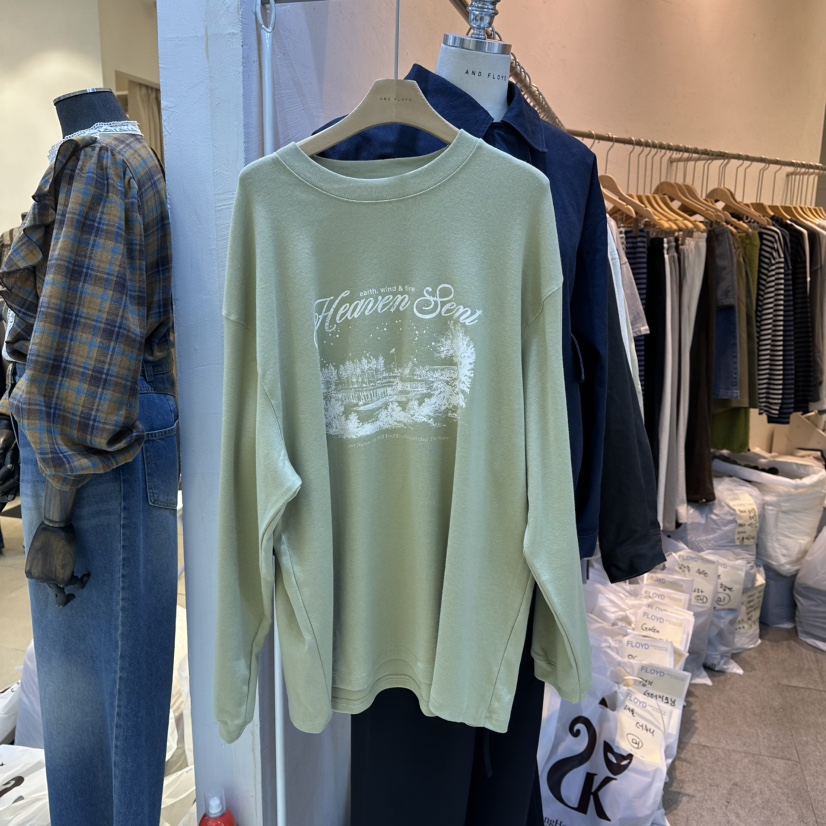 AND FLOYD韓國直郵㊣女裝新款休閑25秋冬職業真品人氣長袖T恤stunning and Floyd長袖T恤圖色3